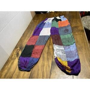 New Kathmandu Imports Pants Womens Patchwork Hippie Boho Baggy Small